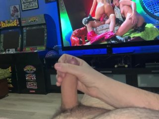 Stroking My_Uncut Cock While Watching Porn - SoloMale Masturbation