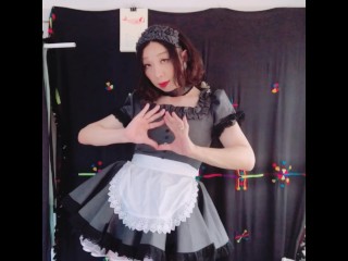 Cute Japanese Maid Crossdresser Sissy Training
