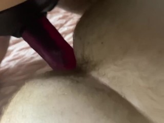 Moaning bitch boy pegged by_wife first time_!!!