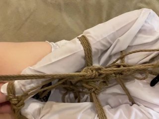 A.Sky SHIBARI TIGHT BANDAGE AND GAG FOR SLAVE GIRL! Loves to BeA Toy in the Hands of theOwner!