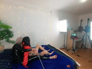 Backstage of pretty lesbian fetish girls doing sex_video. Positive Femdom, sex play, latex_leather