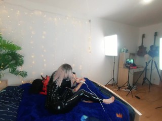 Backstage_of pretty lesbian fetish girls doing sex video. Positive Femdom, sex play, latexleather
