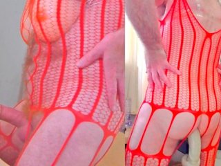 2-Sides Fuck In Red Fishnet - Kong To Asshole & Dick To Ice Lady - Part1