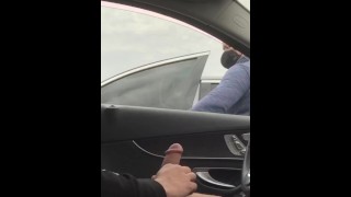 Solo Masturbating In Public With A Dick Flash Phone Died But She Rolled Down Her Window And Said Nice Cock