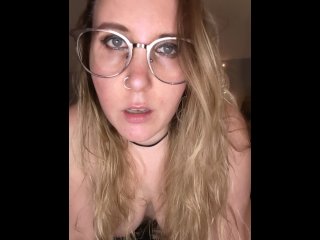 SUBMISSIVE BLONDE TEEN Begs DADDYFor Cum and Plays with Her Little PussyJOI