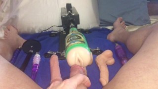 POV of My First time ever using my new HISMITH Fuck Machine, loud moaning & intense Cumming at end. 