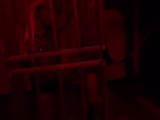 BDSM_Public Blowjob and Cum Shot in Cage atTokyo Valentino