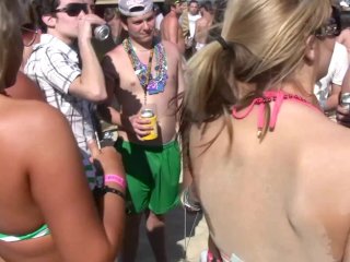 Dance Party On The Beach With Lots Of Hotties In Bikinis