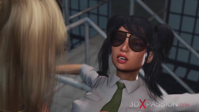 Rough sex in prison! Harley Quinn fucks hard a female prison guard