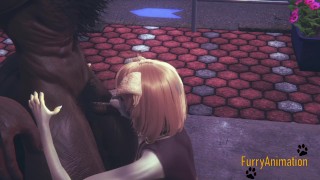 On The Streets Of Japan A Furry Yaoi Beast And A Dog Have Wild Sex
