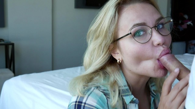 Glasses And Blowjob - Sloppy Blowjob by Girl in Glasses - Pornhub.com