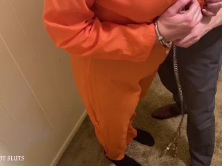Sexy Foot Fetish Girl Prisoner Slave Arrested by NylonSissy Pantyhose Cuffed_Handjob