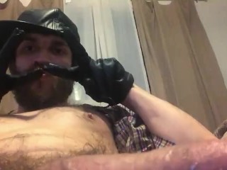 Tight Leather Gloves Wanking BigCock