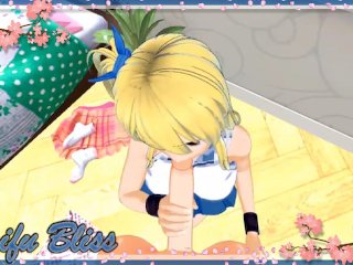 lucy heartfilia deep throating a cock