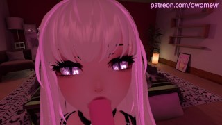 Vrchat Erp 3D Hentai Beautiful POV Blowjob With Lewd Moaning And ASMR Noises