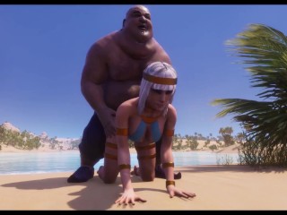 Fat_ugly guy fucks egyptian princess (Wildlife_animation)