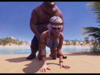Fat ugly guy fucks egyptian princess (Wildlife_animation)