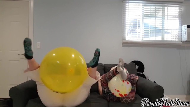 Playing With Balloons - Ft. Candy Luxe - Non pop - Blowing up - Big Tits Balloon Bouncing