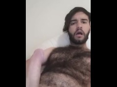 Hairy latino shows cock