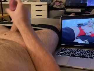 Jerking My Big Cock to_Sexy Milf Porn
