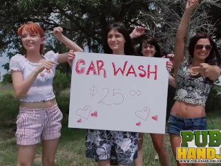 Publichandjobs - Desperate For Spring Break Cash, Chloe Skyy Opens A Handjob Carwash