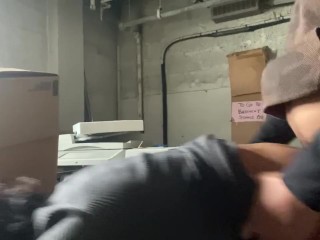 SEXY SLIM TAKES BBC INSIDE THE_STORAGE ROOM