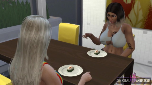 I Have Dinner With my Stepmom and the Dessert is her wet Pussy - Sexual Hot Animations