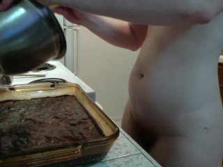 Hairy_Nipples Chef Makes DANK Pot Brownies Against_All Odds! Naked_in the Kitchen Episode 19