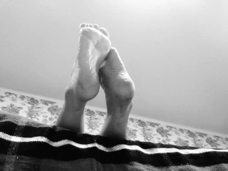 Feet Foot Fetish Ignore - Black and White Artsy High Arched Soles InYour Face