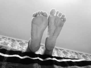 Feet Foot Fetish Ignore - Black and White Artsy High Arched_Soles In_Your Face