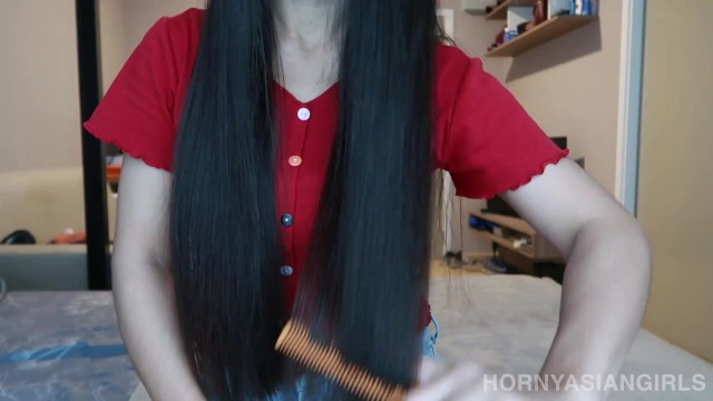 Oriental Black Haired Chick - Beautiful Asian Girl with LONG BLACK HAIR Gets Oily TIT MASSAGE -  Pornhub.com