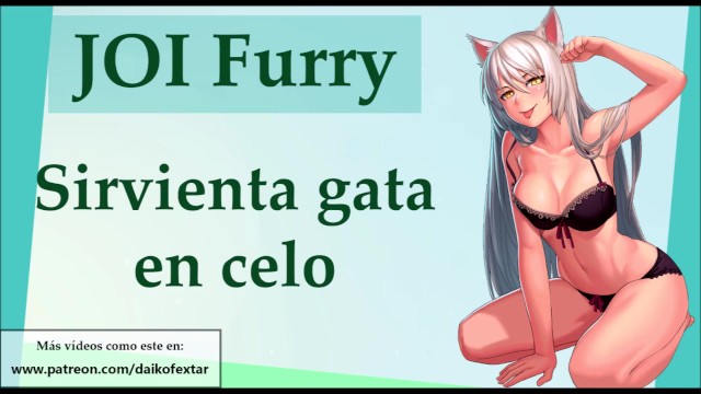 JOI Furry hentai. Sirvienta maid en celo. 11