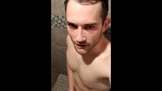 Gay Stroking Big Uncut Dick In The Gym Shower By Francis Dick