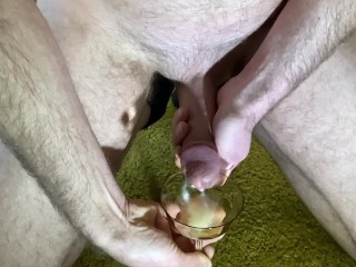 Onlyfans Dom Braun Milking Big YoungCock into Glass in Slow Motion Cumshot Explosion_POV Cum Daddy