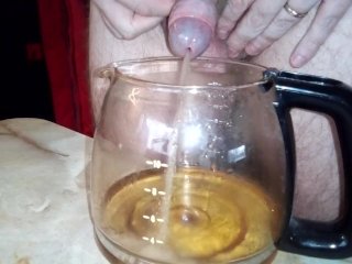 John Is Peeing All Into The Coffee Pot