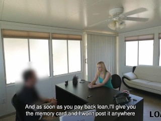LOAN4K.Blue-eyed babe is fucked_on the desk because needs cash