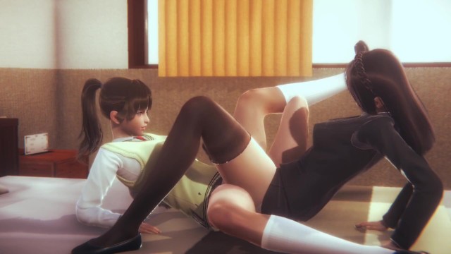 teacher and school girl scissor