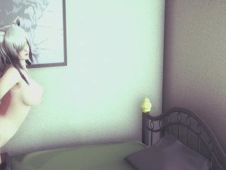 Beautiful Kitty Girl - Realistic Hentai(Uncensored)