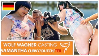 Chubby Samantha Kiss gets fucked hard under the sun in Public! Wolf Wagner Casting