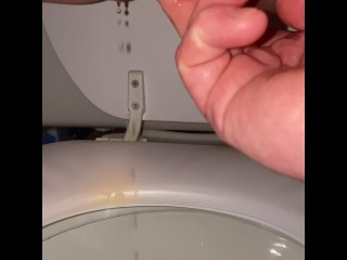 Compilation of 14 vids w/ Wife pissing & farting solo & cross streaming & pissing in husbands_mouth.