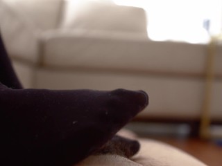 Cum on Stepsis's Feet in Pantyhose - CuteStepsis - 4K