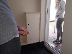 Public wank flash. Flashing cock to a neighbor who recorded me first but then jerk me off and suck.