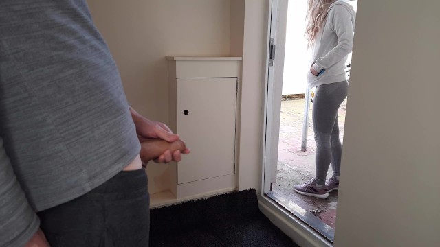 Public Wank Flash Flashing Cock To A Neighbor Who Recorded Me First But Then Jerk Me Off And Suck