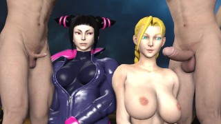 Juri And Cammy Alternate Shrinking Their Cocks Into Puny Peepees
