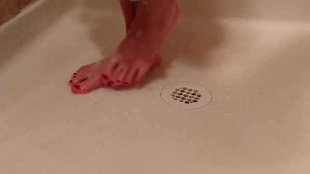 Soaping up my sexy feet 16