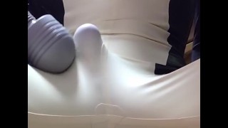 A Close-Up Of The Moment You Masturbate In The Rubber With Electric Massage And Ejaculate With Pounding