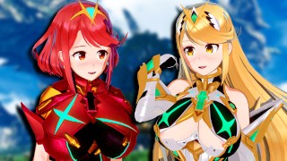 3D Hentai Xenoblade Chronicles 2 3D Hentai PYRA AND MYTHRA SWITCHING FOR SEX