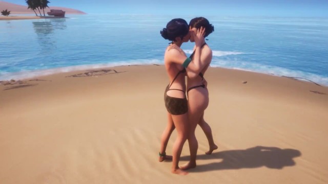 Beach Lesbian MakeOut