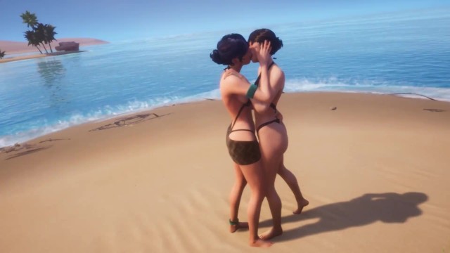 Beach Lesbian MakeOut
