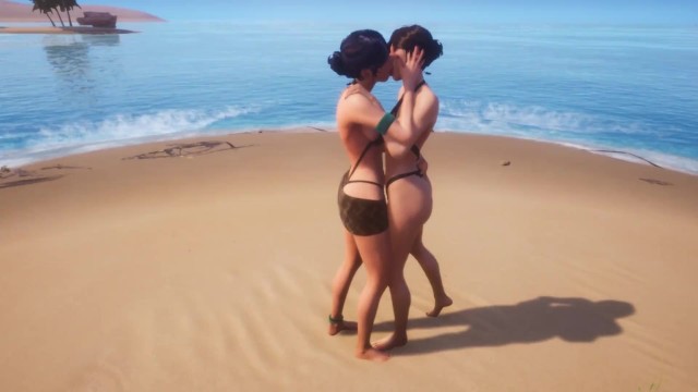 Beach Lesbian MakeOut